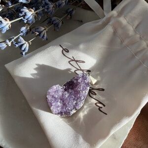 Amethyst stone Crystals Pendant by Ettika